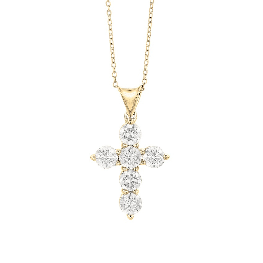 Buy Tiny Diamond Cross Necklace /14k Gold Diamond Cross Necklace / Diamond  Cross Pendant / Mini Cross White Diamond Necklace Online in India - Etsy
