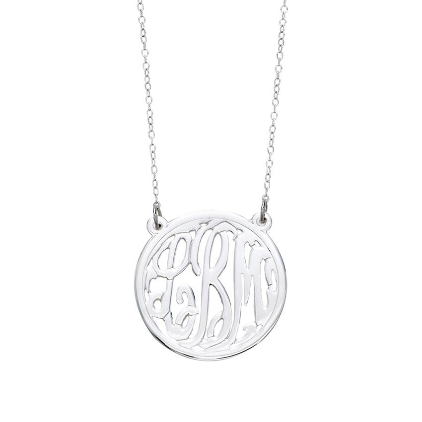 Bold Monogram Necklace-personalized Monogrammed 