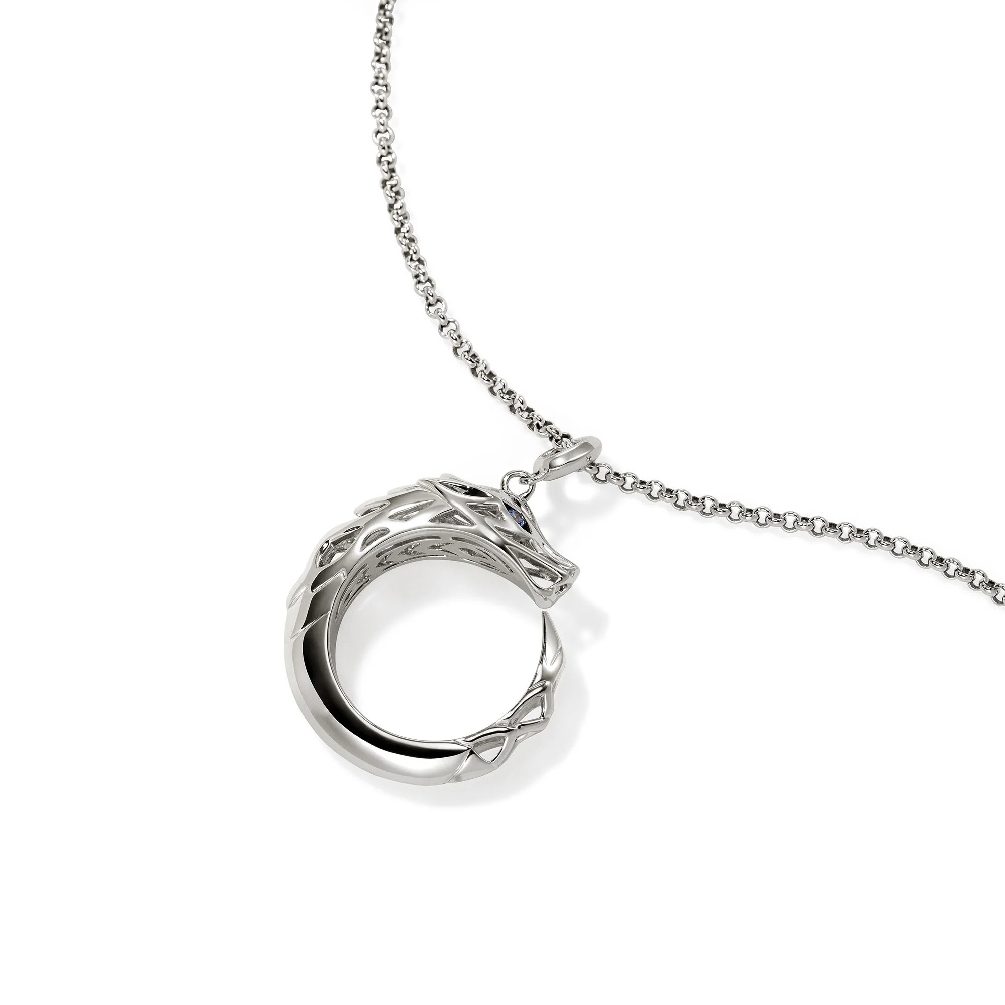 John Hardy Naga Sterling Silver Circle Pendant Necklace