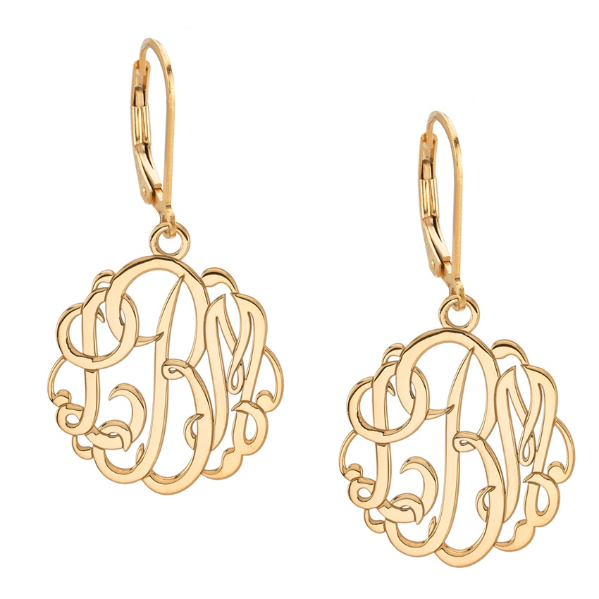 Monogram earrings