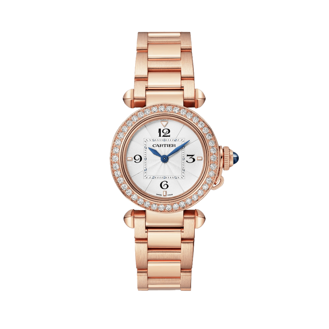 Pasha de Cartier Watch in Rose Gold with Diamonds 30mm Lee